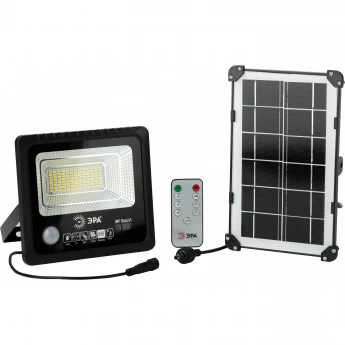 Прожектор светодиодный ЭРА уличный на солн. бат. 50W 360 LM 5000K с датч. движения ПДУ IP65 Прожектор светодиодный ЭРА уличный на солн. бат. 50W 360 LM 5000K с датч. движения ПДУ IP65