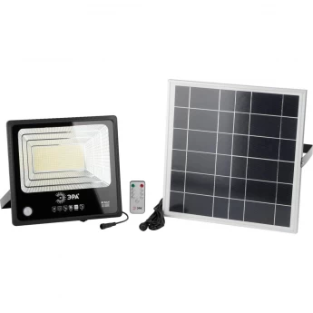 Прожектор светодиодный уличный ЭРА на солн. бат. 150W, 1500 lm, 5000K, с датч. движения, ПДУ Прожектор светодиодный уличный ЭРА на солн. бат. 150W, 1500 lm, 5000K, с датч. движения, ПДУ