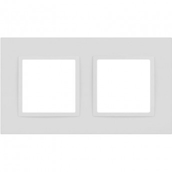 Рамка для розеток и выключателей ЭРА ELEGANCE Б0065824 14-5012-01М Classic на 2 поста матовый белый