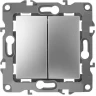 Выключатель ЭРА 12-1104-03 двойной 10АХ-250В IP20 алюминий B0014647